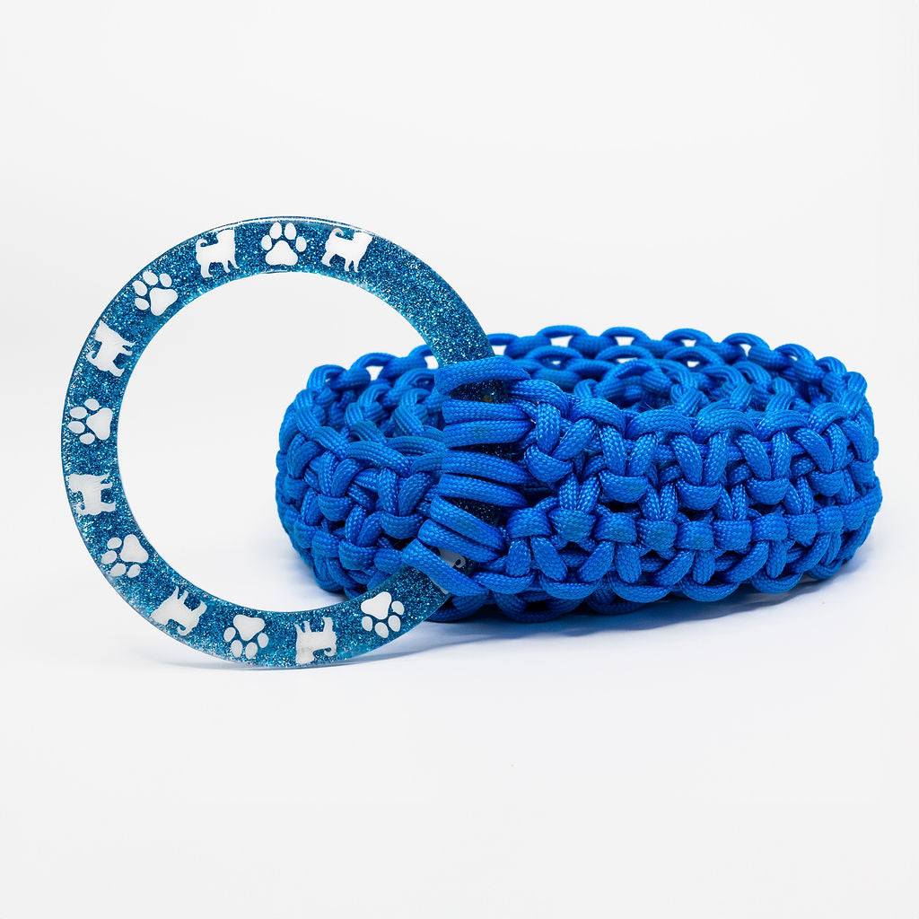 Royal Blue Macrame Dog Leash