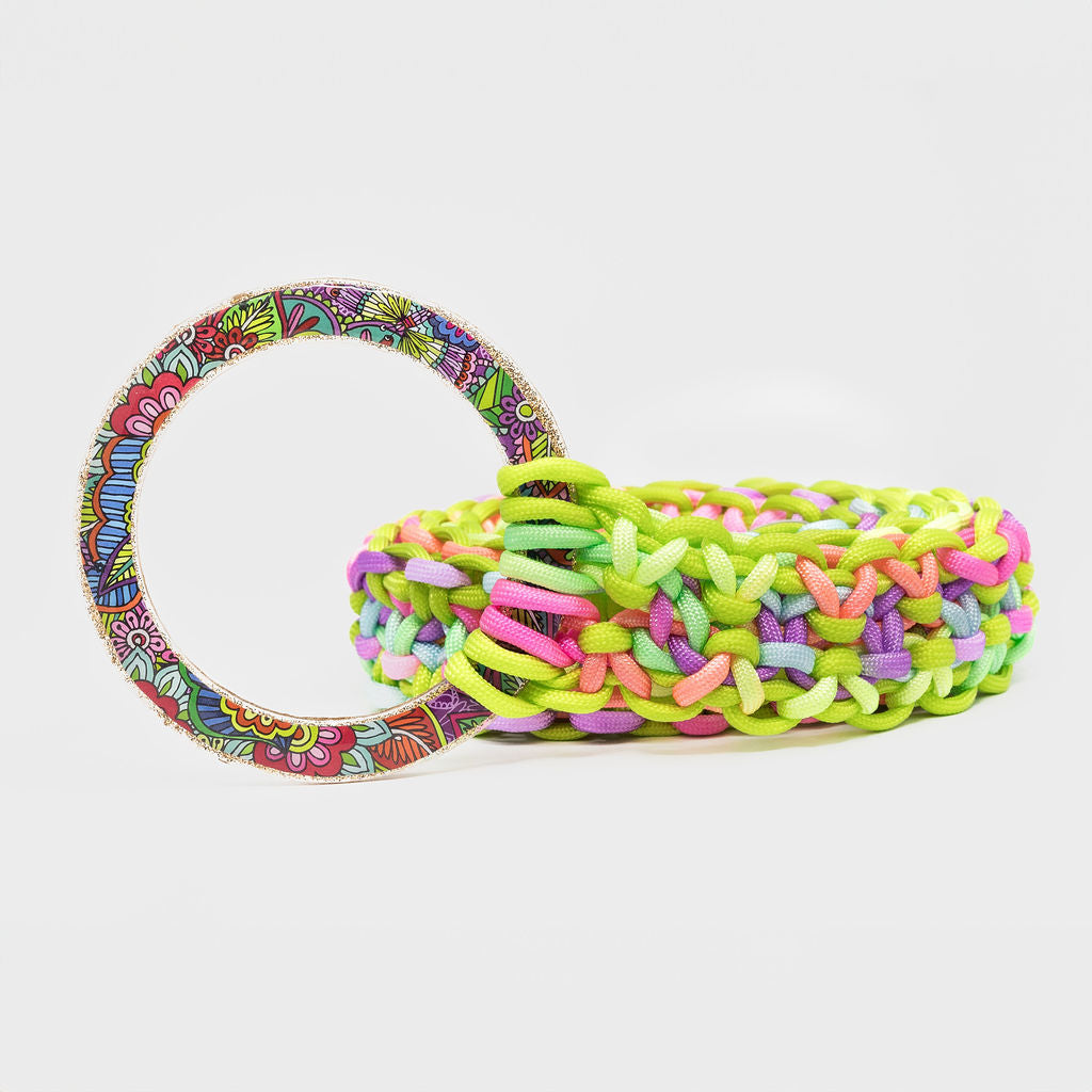Neon Macrame Dog Leash