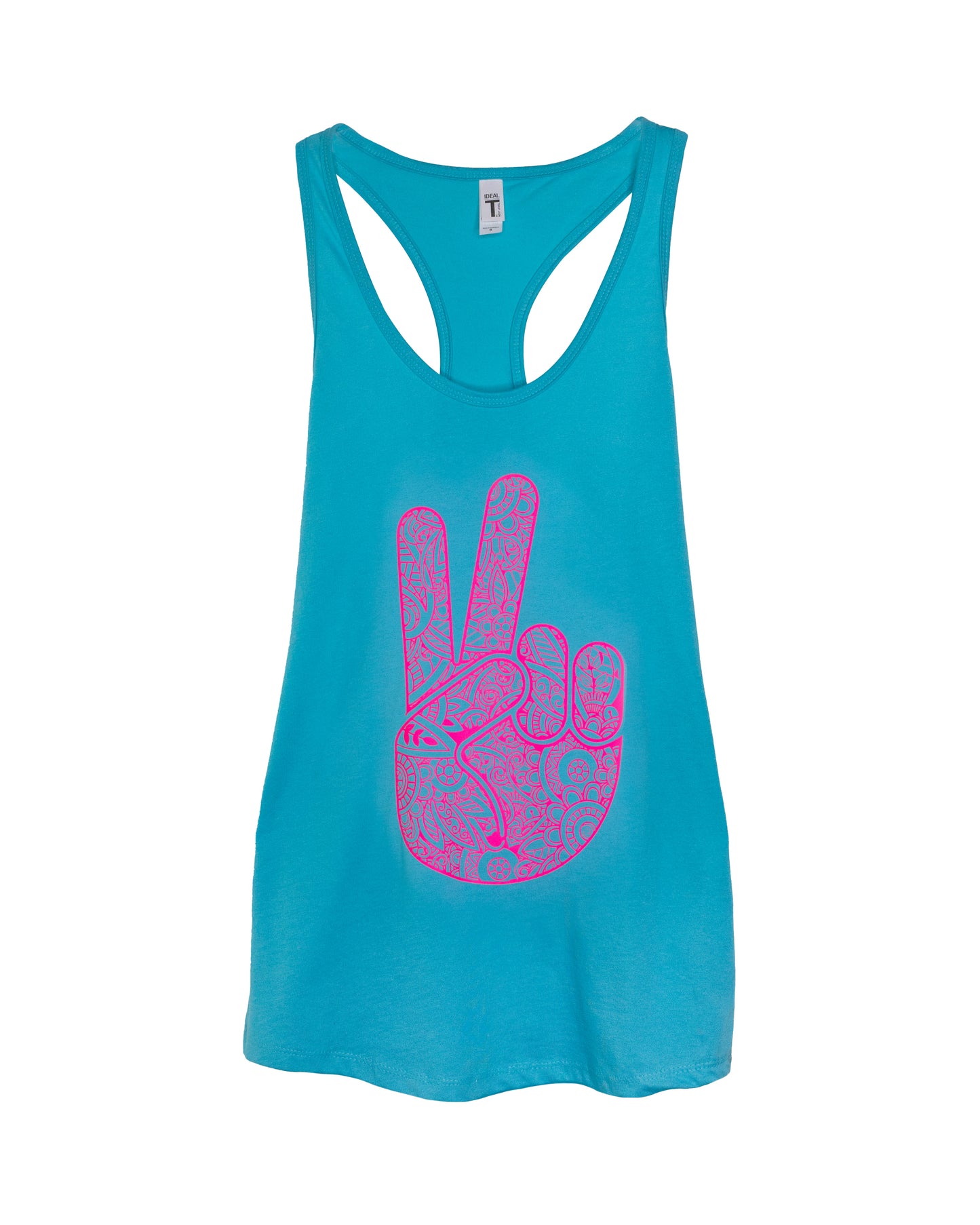 Racerback Tank - Pink Peace Hand