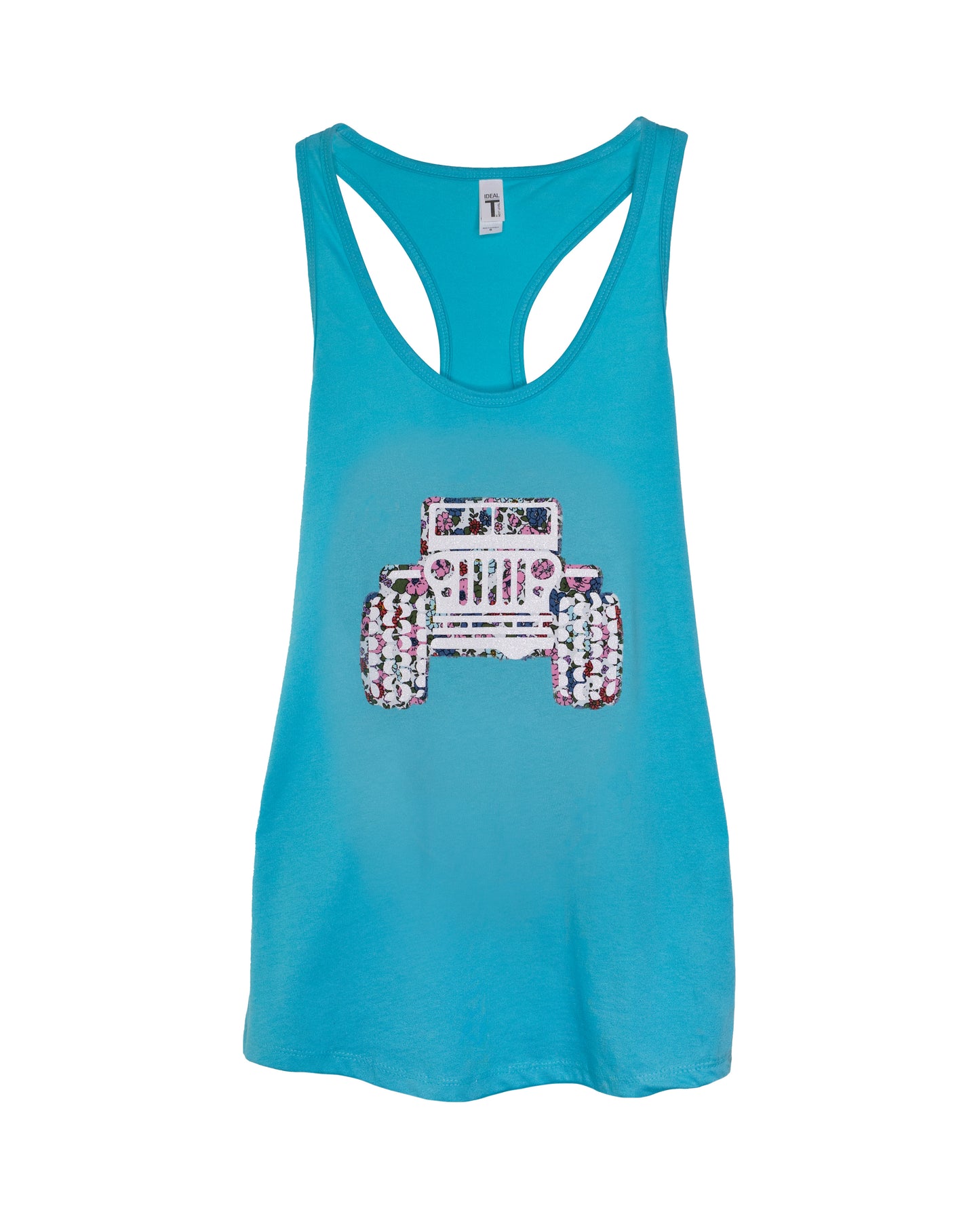 Racerback Tank - 4x4 Floral Decal