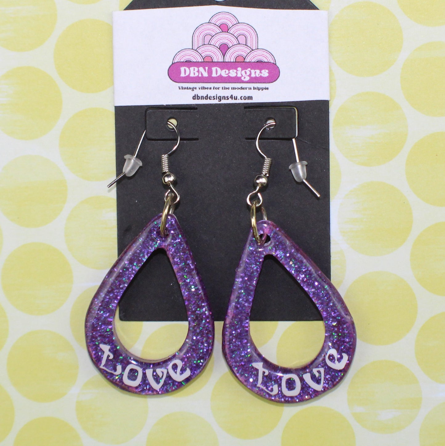 Earrings- Purple Teardrop