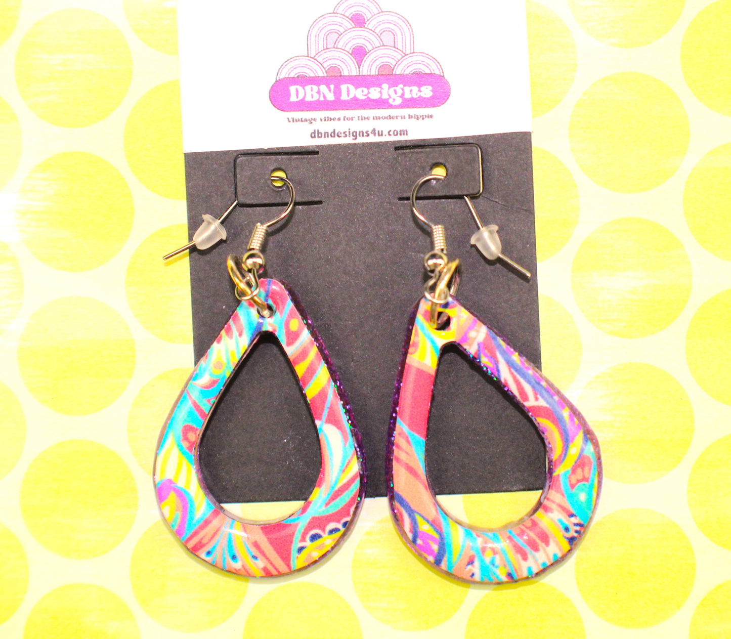 Earrings- Purple Teardrop