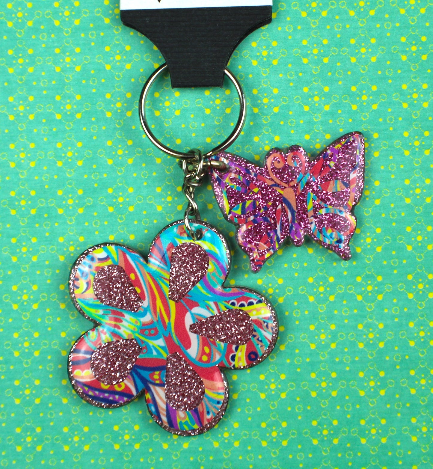 Flower & Butterfly Keychain