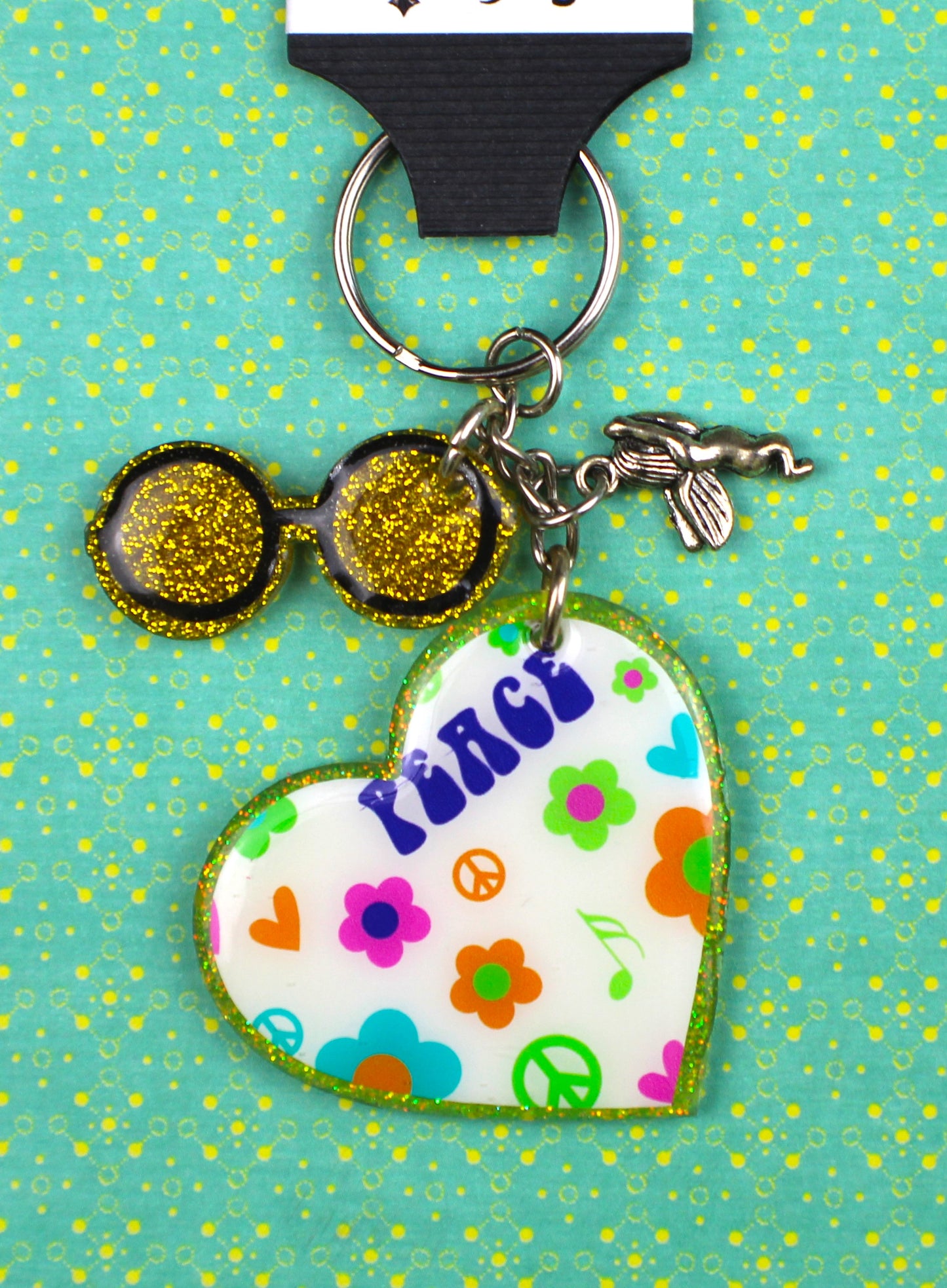 Heart & Glasses Keychain