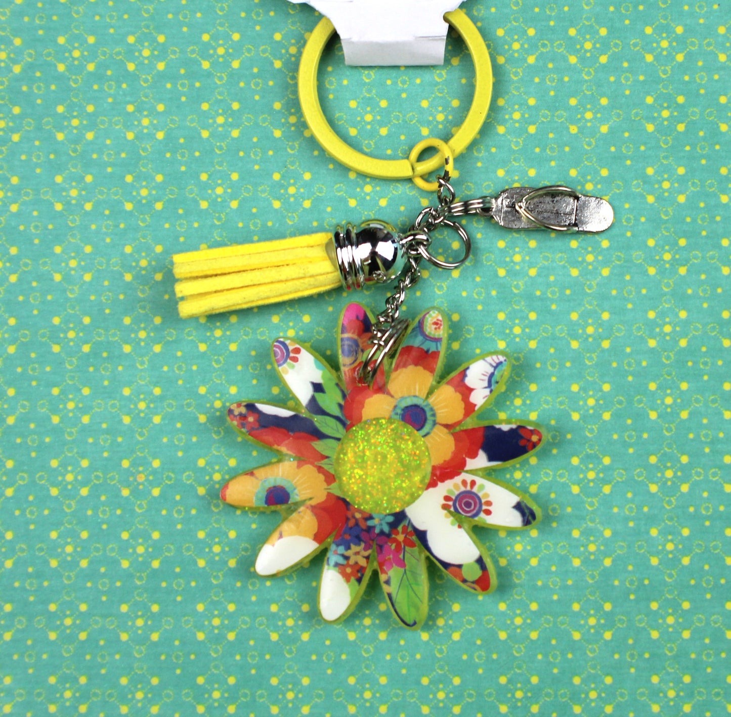 Daisy Yellow Keychain